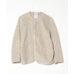 「DANTON」 ノーカラージャケット 36 ベージュ レディース