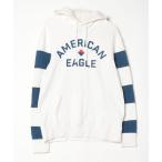 「American Eagle」 プルオーバーパーカー S ホワイト メンズ