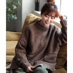 「soulberry」 長袖ニット 3L ブラウン レディース