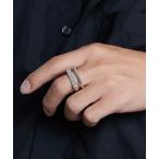 指輪 リング 「XOLO JEWELRY/ショロジュエリー」 DIFFERENT WIDTH RING WITH HAIR LINE シルバーリング