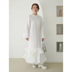 ショッピングニットワンピ ワンピース ニットタフタドッキングOP