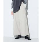 パンツ ハイテンション裏起毛 ワイドパンツ レディース