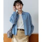 ブラウス シャツ ライトダンガリー デニムショートシャツ レディース