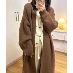 カーディガン ニットロングカーディガン レディース