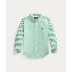 ショッピングラルフ ブラウス シャツ ストライプド コットン ポプリン シャツ キッズ 子供服 男の子