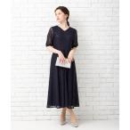 「AIMER」 半袖ワンピース SMALL ネイビー レディース