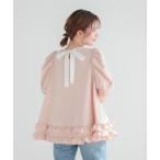 「Fit more」 半袖ブラウス FREE ピンク レディース