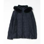 「INDIVI」 ダウンコート 38 ネイビー レディース