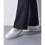 ショッピングスリッポン レディース 「Bussola」 スリッポン 35 シルバー レディース