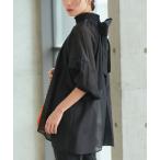 「RUIRUE BOUTIQUE」 半袖ブラウス LL ブラック レディース