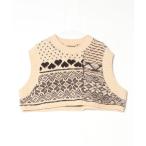 ショッピングノースリーブ 「JOHN MASON SMITH」 ノースリーブニット ONE SIZE ベージュ レディース