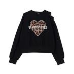 トレーナー  ハートパッチ肩開きトレーナー キッズ 子供服 女の子