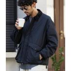 ブルゾン アウター 襟コーデュロイ切り替え コットンナイロンブルゾン/フィッシングジャケット メンズ レディース