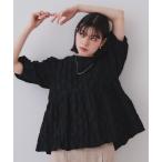 「OPAQUE.CLIP」 7分袖ブラウス 40 ブラック レディース