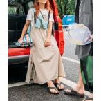 「FREAK'S STORE」 キャミソールワンピース フリ- ベージュ レディース