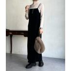 「DouDou」 サロペットスカート FREE ブラック レディース