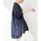 「IENA」 長袖チュニック 38 ネイビー レディース