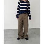 ショッピング裏起毛 パンツ El mar　ベルト付き裏起毛コットンパンツ レディース