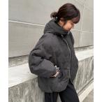 ショッピング綿 コート アウター 中綿ボリュームフードブルゾン レディース