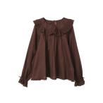 ブラウス シャツ フリル襟付きローンブラウス レディース