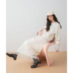 スカート ウェーブチュールスカート