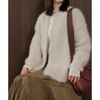 カーディガン 「ゆるっと抜け感で女性らしさが漂う」タッセルボールシャギーカーディガン レディース