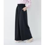 パンツ SHIPS Colors:「手洗い可能」ポリエステル/リネン スラブ ワイド パンツ レディース