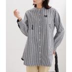 ショッピングチュニック チュニック 裏フリースネコ刺しゅうシャツチュニック