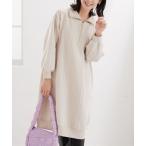 ショッピングベルーナ ワンピース ケーブル柄ジャカードジップ使いワンピース