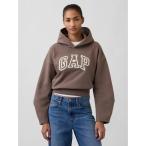 ショッピングXL パーカー ヴィンテージソフト オーバーサイズ クロップド ランタンスリーブ パーカー レディース