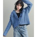 ショッピングカーデ ニット セーター ジャケットライクカーデ レディース