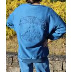 ショッピングマウス トレーナー スウェット 「DISNEY/ディズニー」ミッキーマウスカットデニムアップリケクルーネックトレーナー レディース メンズ