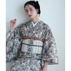 着物 ファブリック着物 単衣 ニコアンティーク ドッグ・エキスポ ベルデ レディース