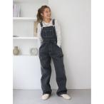 ショッピングオールインワン オールインワン カーブシルエットデニムサロペット レディース