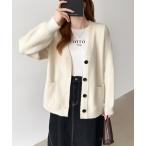 カーディガン ゆったり大人のこなれベーシック Vネックニットカーディガン オーバーサイズ カーディガン vネック 長袖 レディース