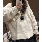 ニット セーター リボンジャガード�