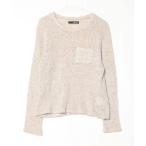 [HAMNETT] длинный рукав вязаный M бежевый мужской 