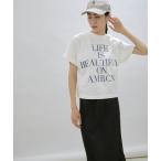 「AMERICANA」 半袖Tシャツ FREE オフホワイト レディース