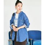 ショッピングlee 「FREAK'S STORE」 「Lee」長袖ブラウス フリ- ブルー レディース