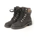 「CHANEL」 ハイカットスニーカー 37.5 ブラック レディース