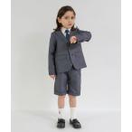 フォーマル 発表会 卒園式 入学式 「フォーマル3点セット」グレーチェックジャケット＋ハーフパンツ＋白シャツ キッズ 子供服 男の子