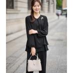 ショッピングシフォン セットアップ 「抗菌防臭/ストレッチ/吸水速乾/UV対策」「２点セット」洗えるシフォンレイヤードセットアップ レディース