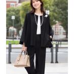 スラックス パンツ 「選べるボトムス」２点セット洗える！テントラインジャケットスーツ レディース