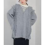 ショッピングチュニック ニット セーター レースアップチュニックNT レディース