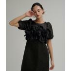  платье Wavy frill bustier jacquard dress