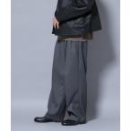 ショッピングnano スラックス 「大人のワイドパンツ」ドライギャバワイドイージースラックス メンズ