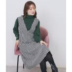 ショッピングラメ ワンピース ラメスパンコール千鳥柄ジャンスカ「洗濯機OK/イージーアイロン」