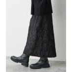 スカート フラワージャガードストレートスカート