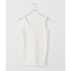 タンクトップ ノースリーブ 「追加」コットンLINENテレコヘンリータンク2 レディース