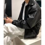 ショッピングレザージャケット ブルゾン アウター メンズ　PUレザー　ジャケット メンズ